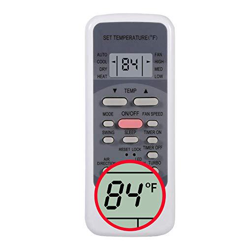 YING RAY replacement for miller air conditioner remote control model number: rg51m5/eu (display in fahrenheit)(only remote control)