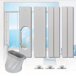 UNAOIWN portable air conditioner window kit, adjustable vertical / horizontal sliding window kit plate for ac unit, ac window vent ki