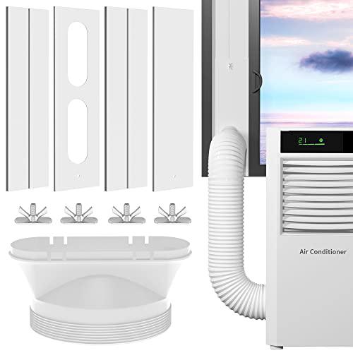 ktdrjn portable air conditioner window kit with coupler,universal window seal kit,adustable ac window vent kit for ac unit, a