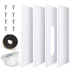 duracomfort portable ac window kit, window seal for ac unit with 5.9 inches(6") diameter coupler, sliding vent kit for air co
