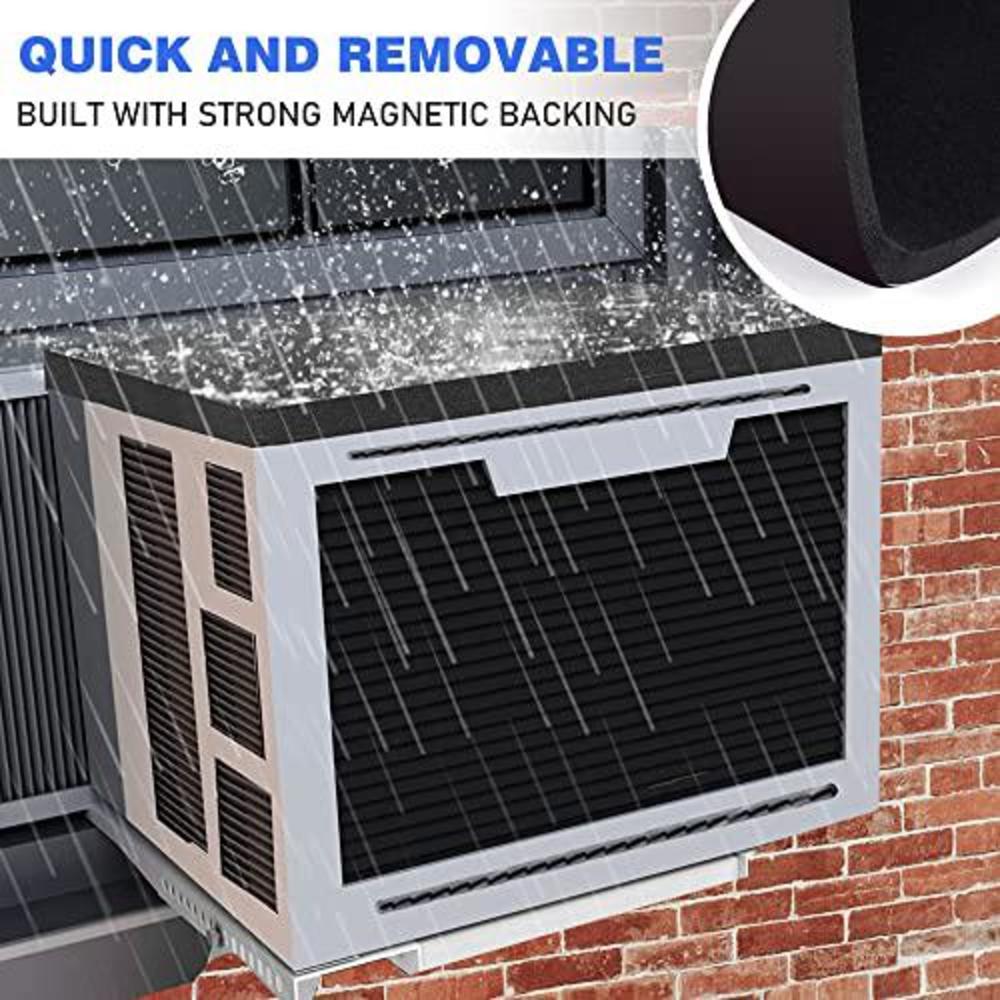 gydandir air conditioner drip cushion easy installation magnetic removable foam ac rain cover for window ac units