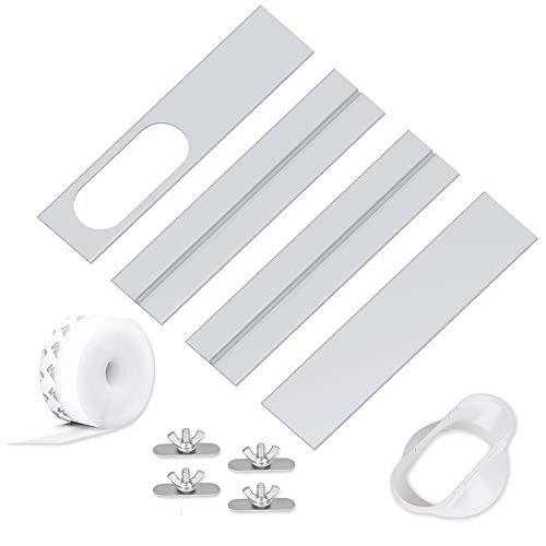 ltiyitl portable air conditioner window vent kit-adjust length from 17" to 61" sliding ac vent kit suitable for 5.1 inch diam