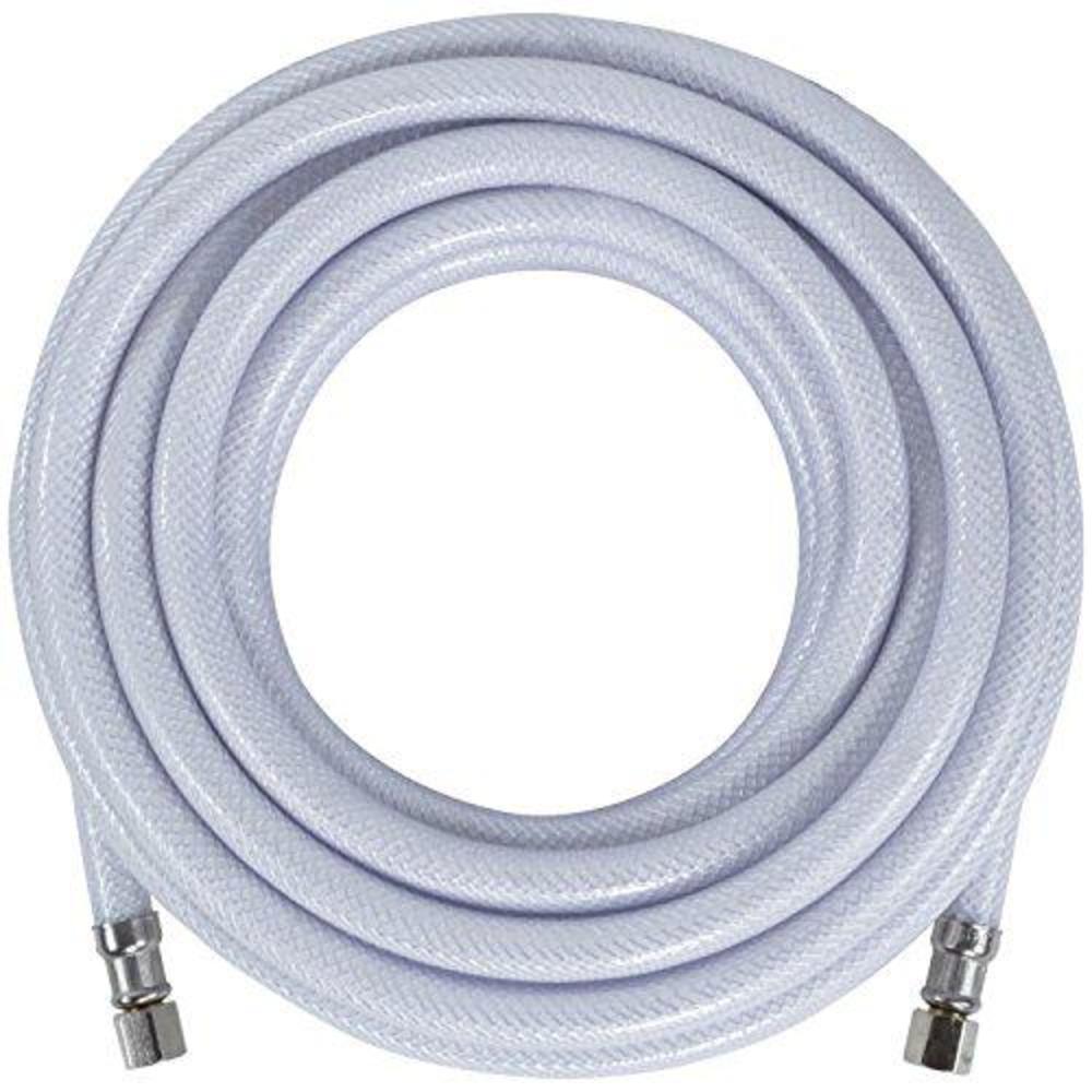 certified appliance accessories ice maker water line, 25 feet, polyester-reinforced pvc, white