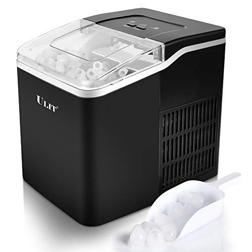 Countertop Ice Maker Machine, 26Lbs/24H Self-Cleaning Ice Makers Countertop, 9 Cubes Ready in 6mins Portable Ice Cube Maker - Black