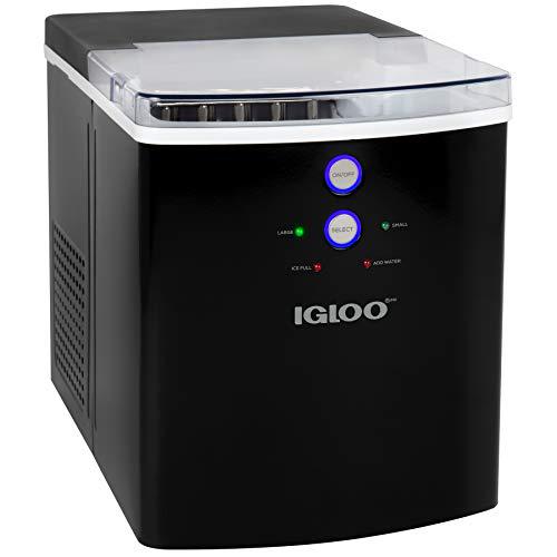 igloo iceb33bk large-capacity automatic portable electric countertop ice maker machine, 33 pounds in 24 hours, 9 ice cubes re