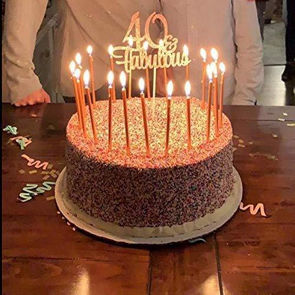 TeePolly 40 and fabulous cake topper rose gold glitter,40th birthday cake topper, 40 birthday decorations for women, 40 and fabulous b