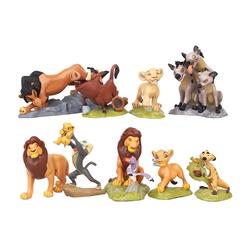 COOLKID 9 Pcs Lion Movie Figures Mini Animals Toys Set Cake Topper Christmas Birthday Gift for Kids