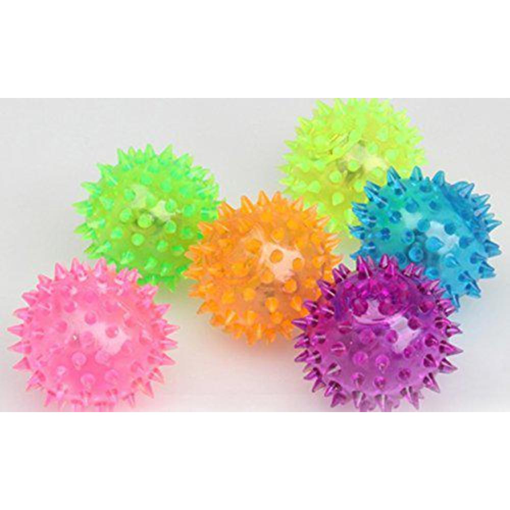 legends collector mini elastic light-up spike ball with led flash light up for fun/games (6 pcs)
