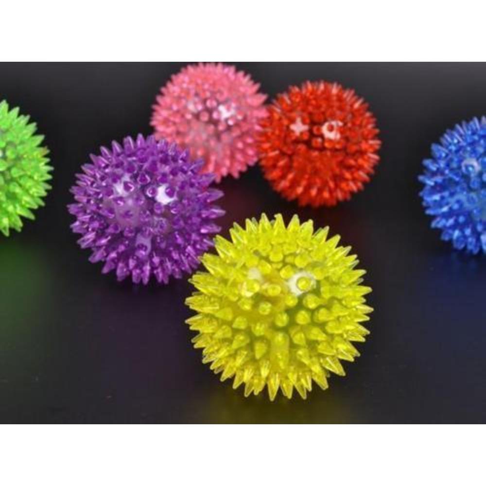 legends collector mini elastic light-up spike ball with led flash light up for fun/games (6 pcs)