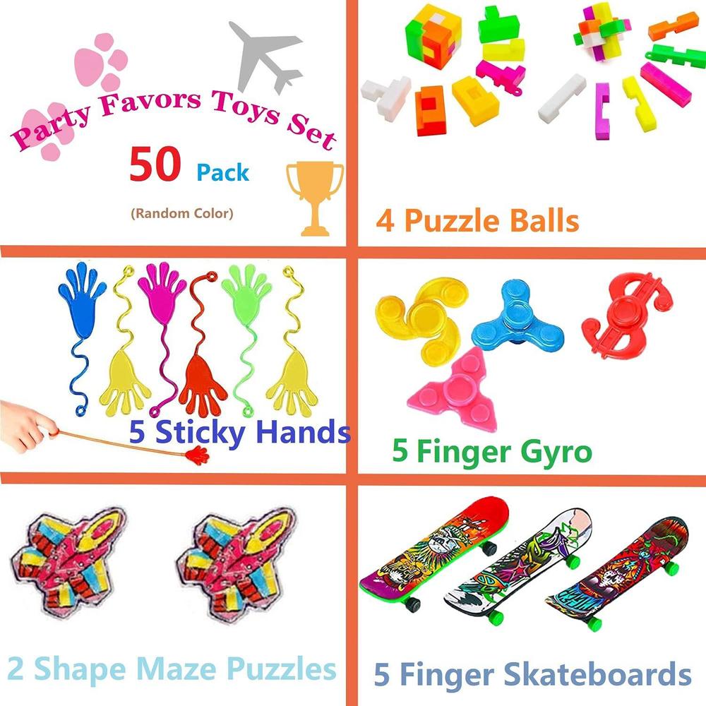 bestkiy 50 pcs pinata filler party favors toy assortment for kids,bulk toys for carnival prizes classroom rewards treasure ch
