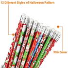 Know me christmas pencils for kids party supplies favors - multicolored  snowman santa claus christmas tree pencils
