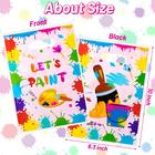 arianqicult 50pcs art paint party favors bags art theme birthday goody  candy treat bags with handles
