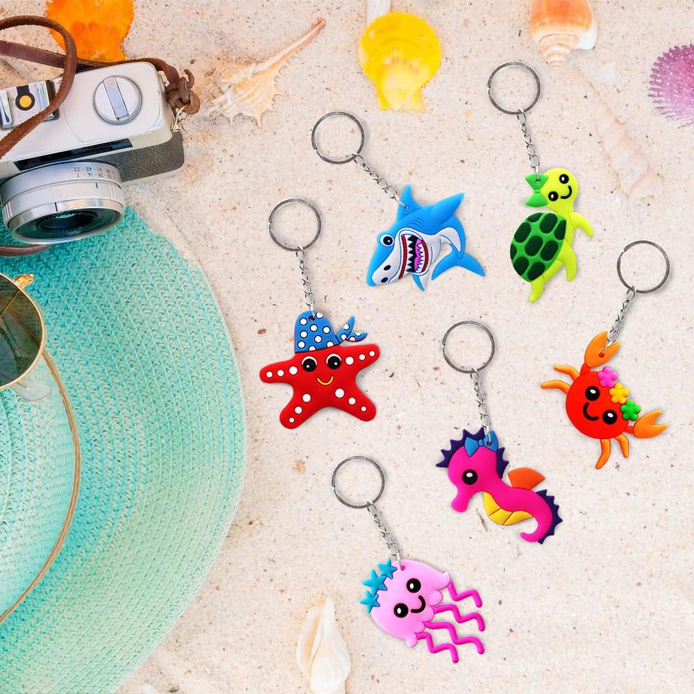 omlisca 24 packs sea animals keychains - ocean animals keychains for ...