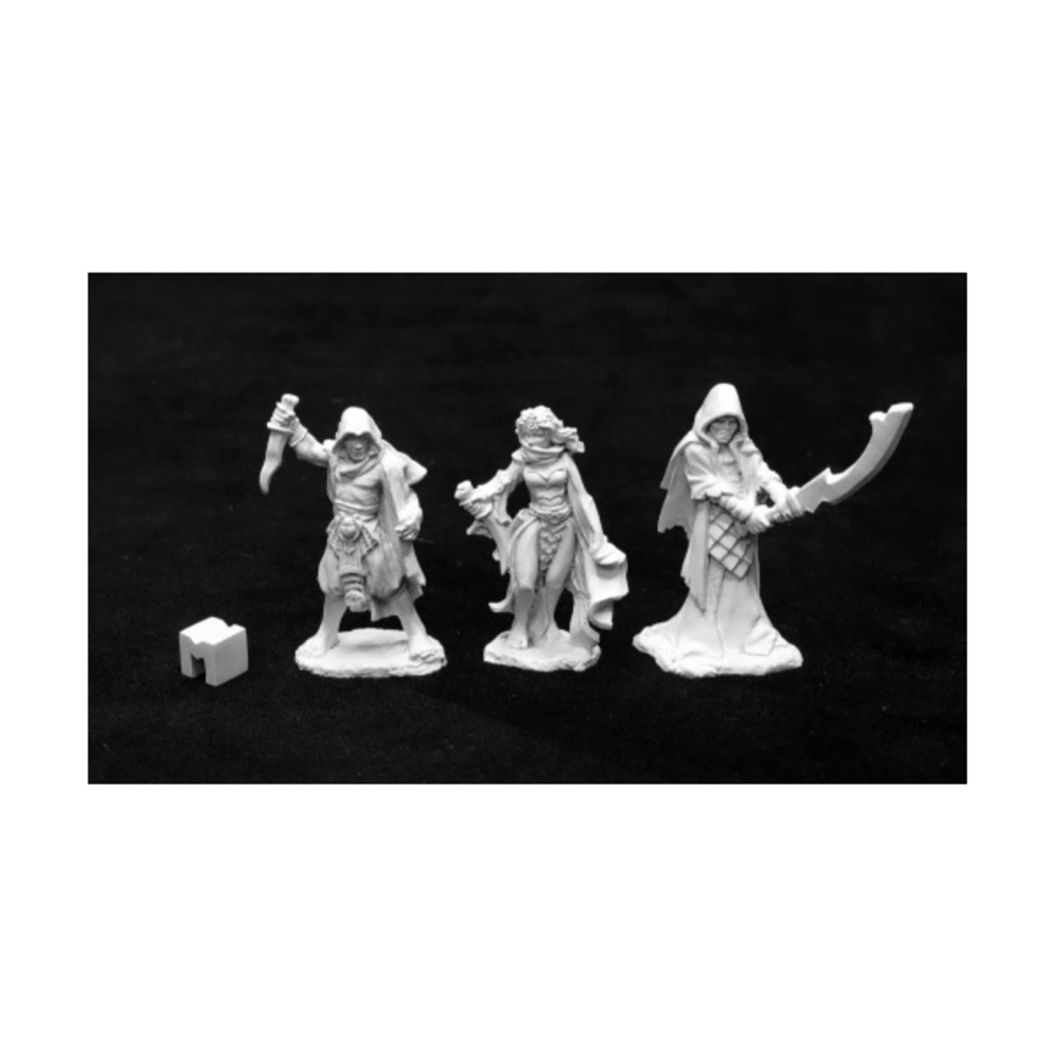reaper miniatures cultist minions of the crawling one (3) #03940 unpainted metal