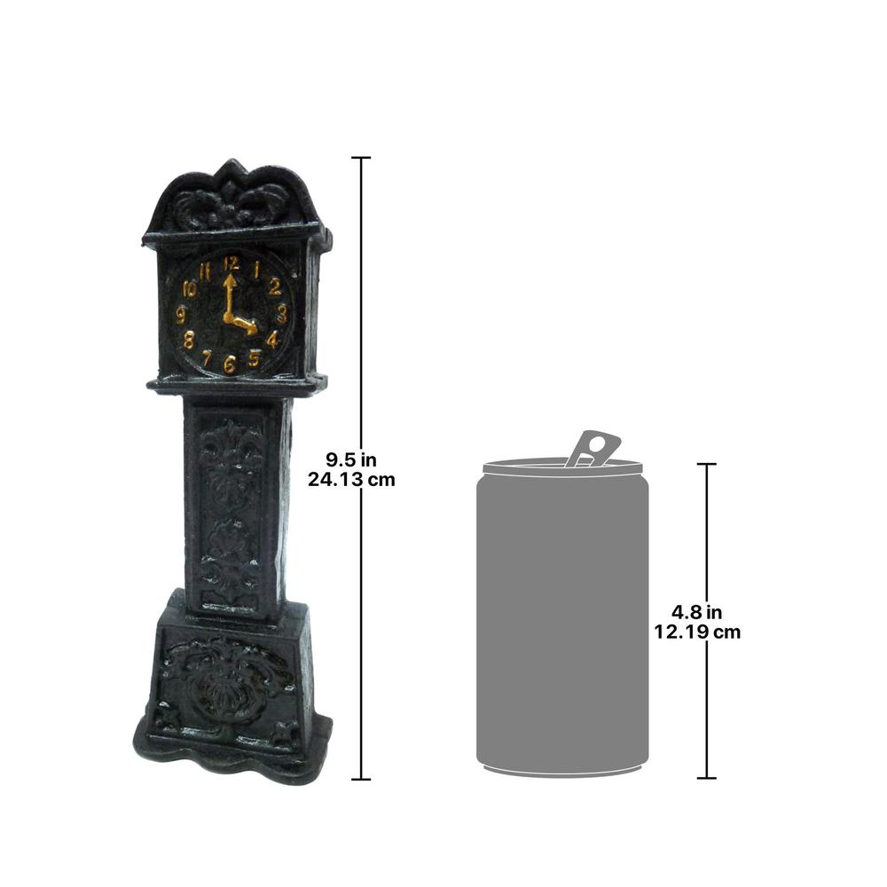 design toscano time is money still coin bank grandfather clock