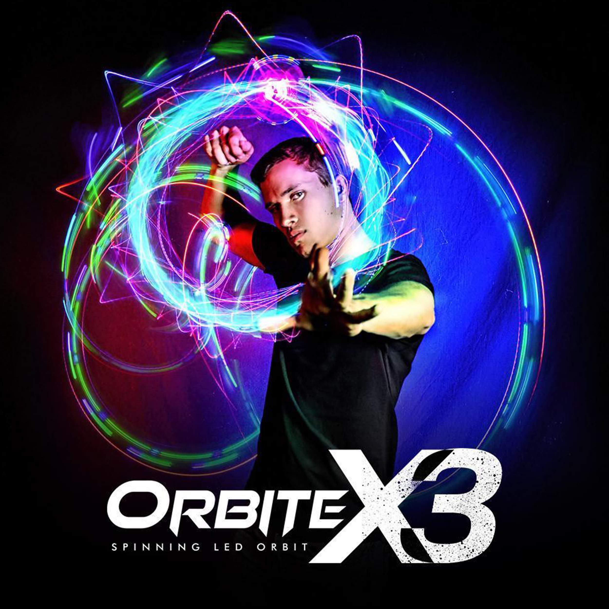 EmazingLights 4-LED Spinning Orbit: Orbite-X3 Lightshow Orbital Rave Light Toy EmazingLights