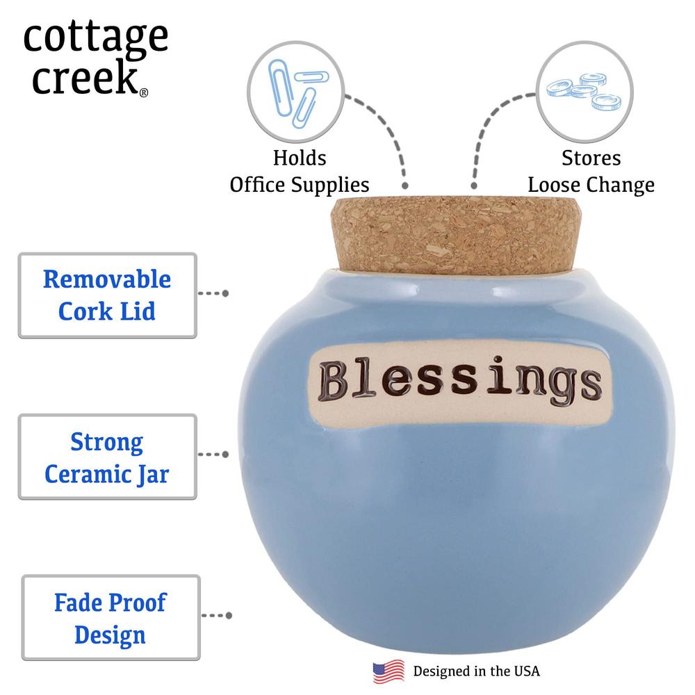 cottage creek blessings jar, gratitude jar, religious gift for women, faith gift