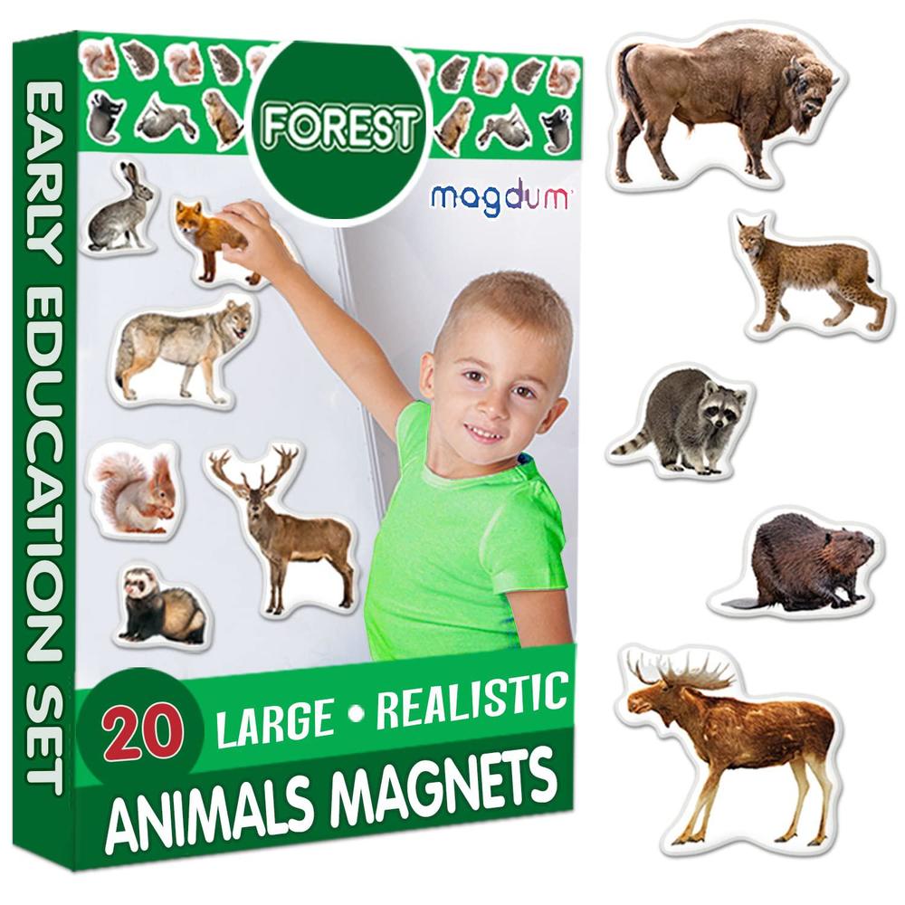 magdum fridge magnets for toddlers forest animal magnets - 20 kids magnets fridge magnets for kids refrigerator magnets for k