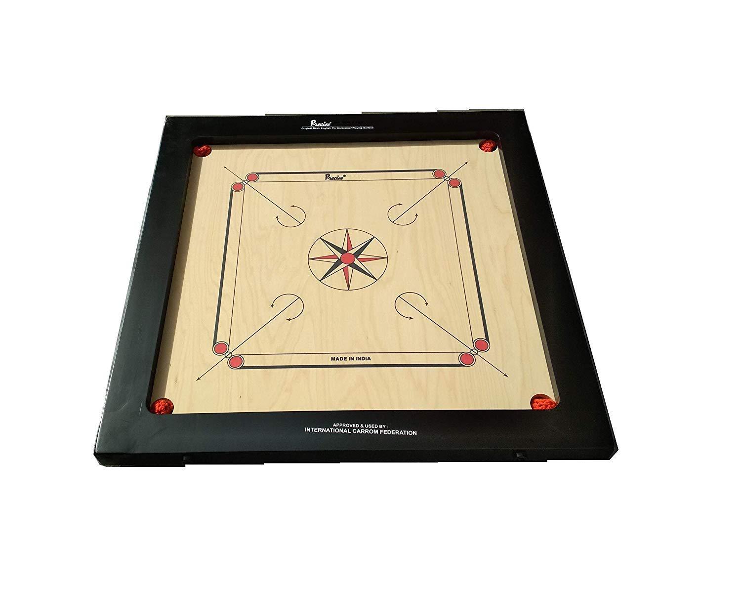 Tabakh precise finest-20mm carrom board with coins, striker, and powder by tabakh
