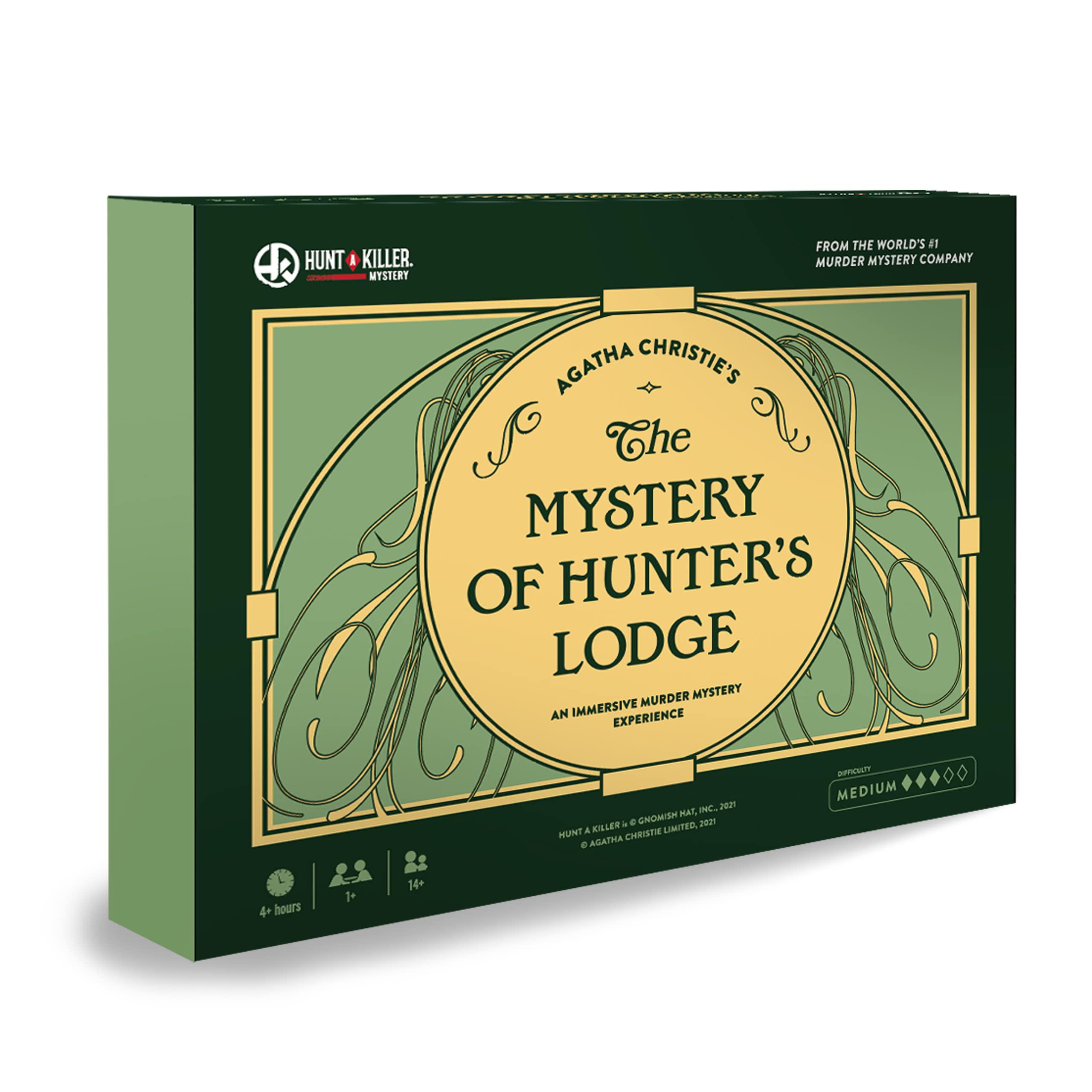 hunt a killer | agatha christies the mystery at hunters lodge - immersive murder mystery game, game night, date night, solve 