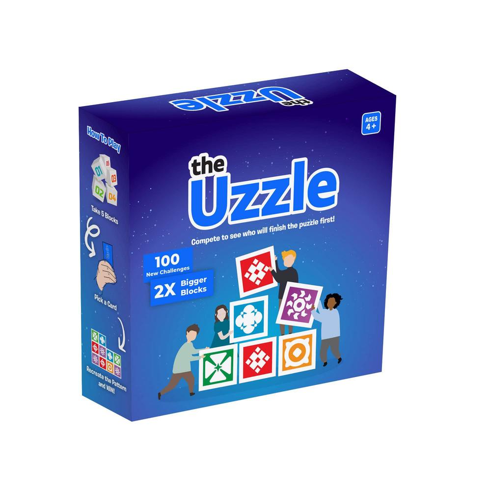 the uzzle 2.0 board game, popular family board games for adults, suitable for children and adults, pattern block puzzles game