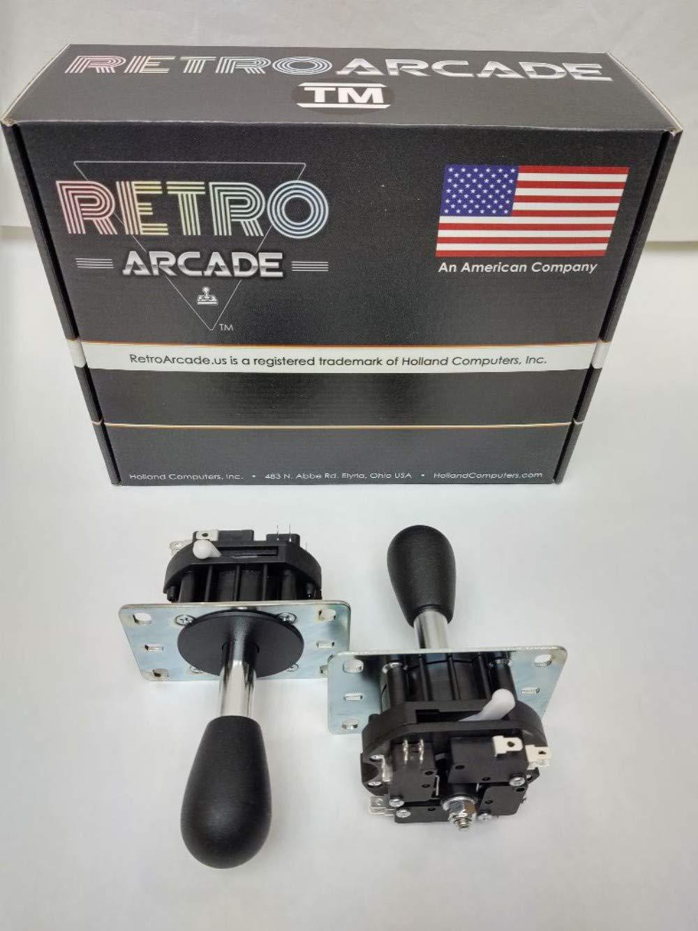RetroArcade.us mag-stik arcade joystick manually switchable from 4 to 8 way (red) magnetically centered