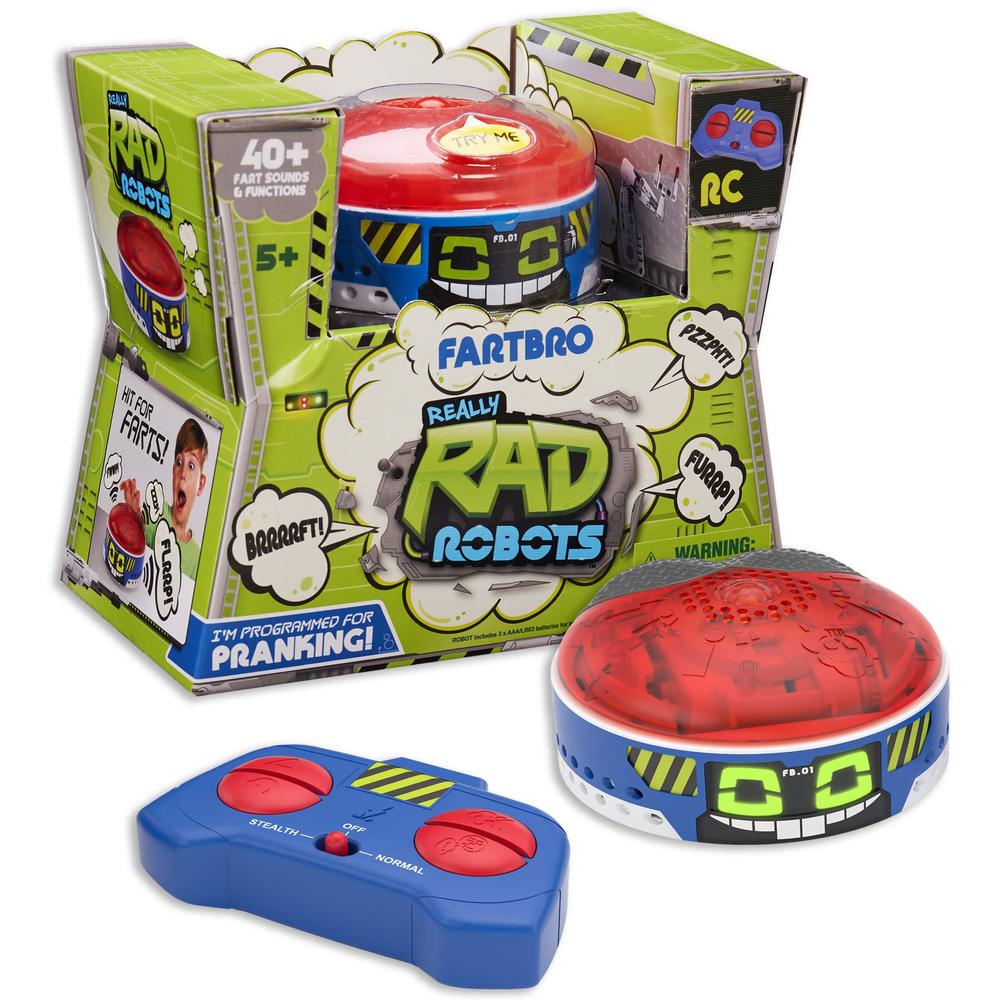 really r.a.d. robots fartbro - electronic remote control farting robot - 40+ fart sounds and functions, the ultimate fart mac