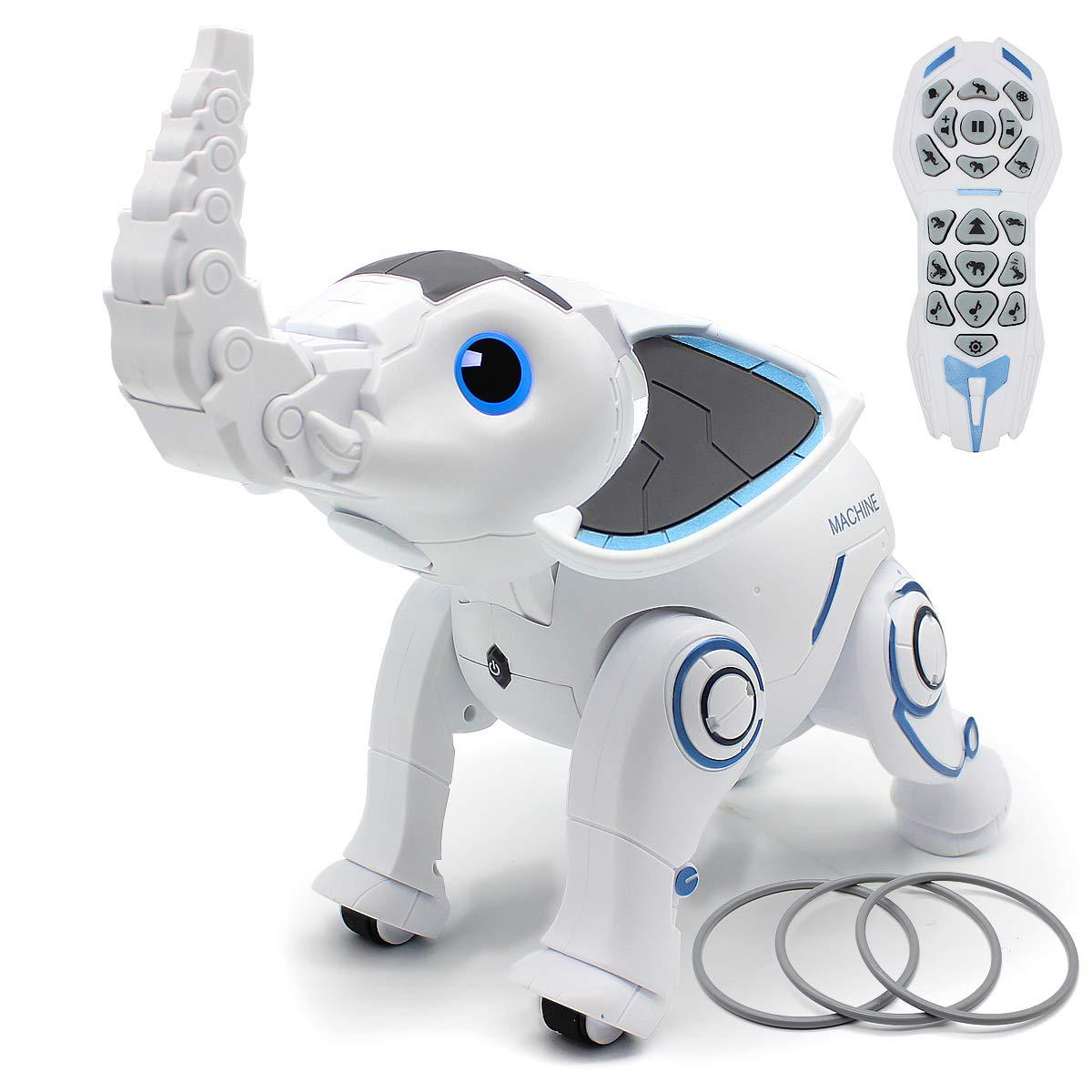 mostop robot toys remote control robotic elephant rc programming interactive robot voice control intelligent electronic toys 