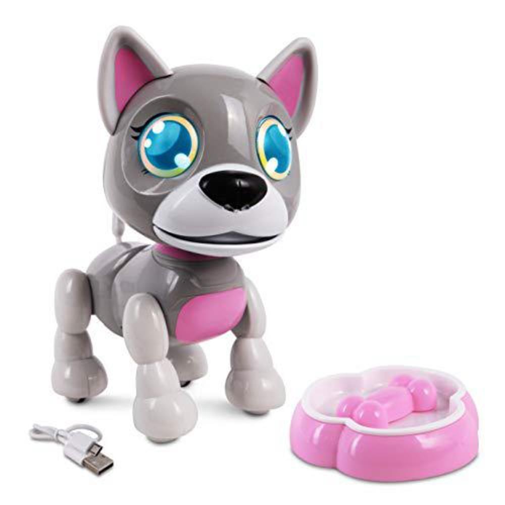 Nkok usb petbotz - robo puppy, rechargeable, miniature, interactive pet robot, lights up, sound activated, makes noises on command