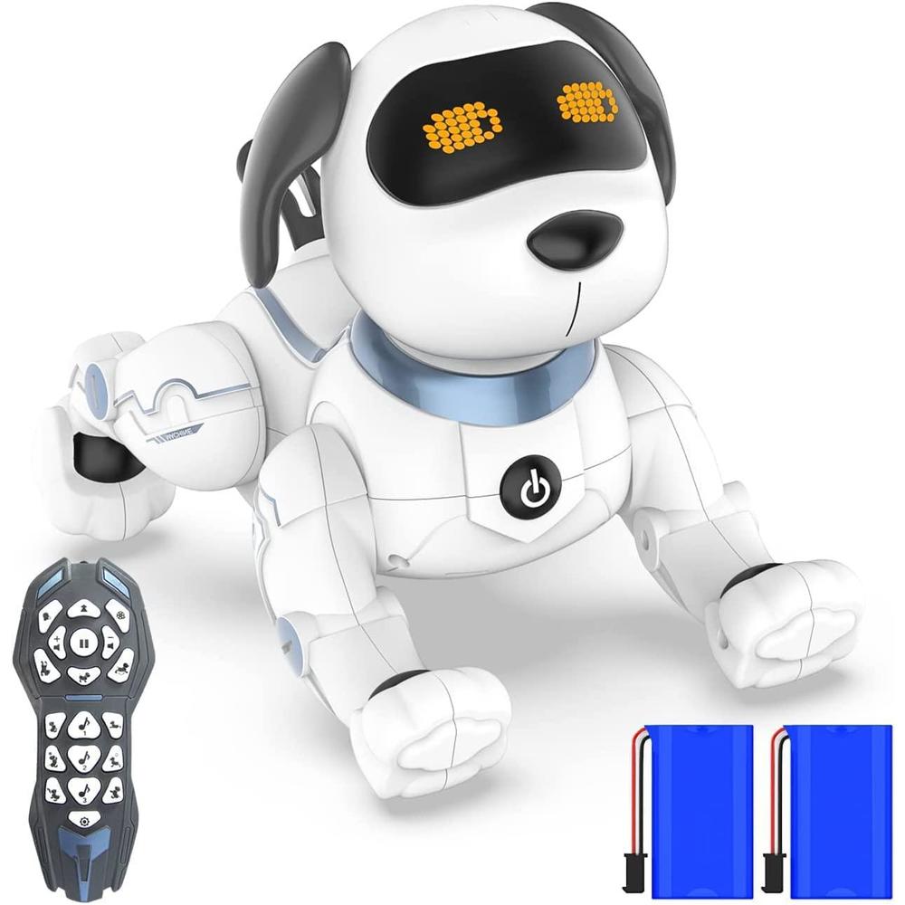 okk robot dog toy for kids, okk remote control robot toy dog and programmable toy robot, smart dancing walking rc robot puppy, in