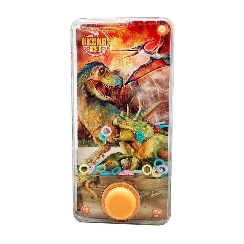 water games handheld water ring toy for kids - 3 pack of dinosaur water ring toss toy, dinohoop