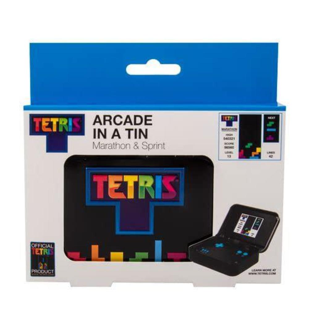 fizz creations tetris arcade in a tin. classic handheld full colour 8-bit tetris game. includes 2 game modes, sprint & marath