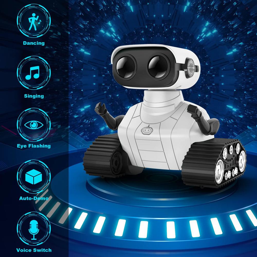 hamourd robot toys, rechargeable remote control robots kids toys, emo robot with auto-demonstration, flexible head & arms, da
