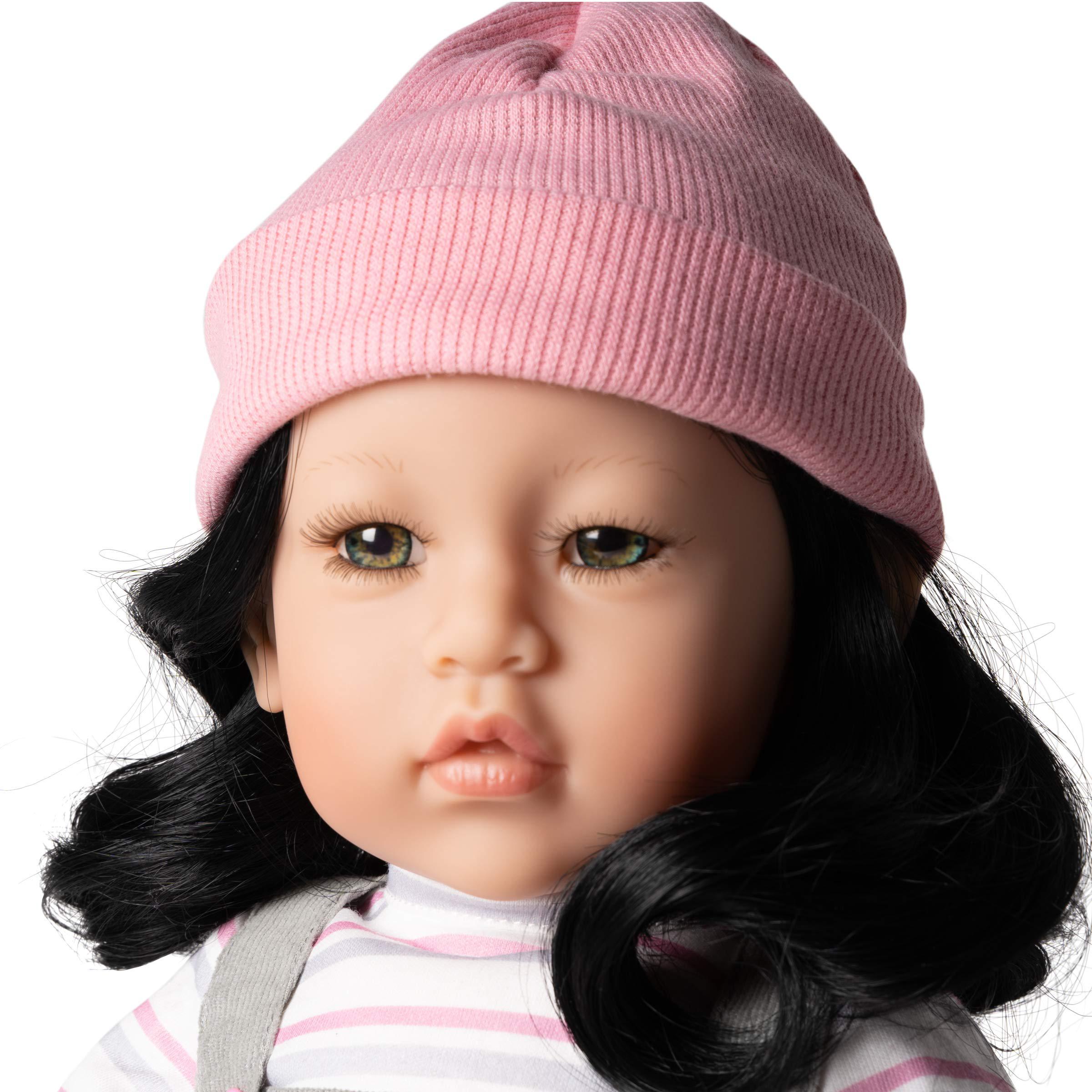 Adora Dolls adora realistic baby doll girl power toddler doll - 20 inch, soft cuddleme vinyl, brown hair, brown eyes
