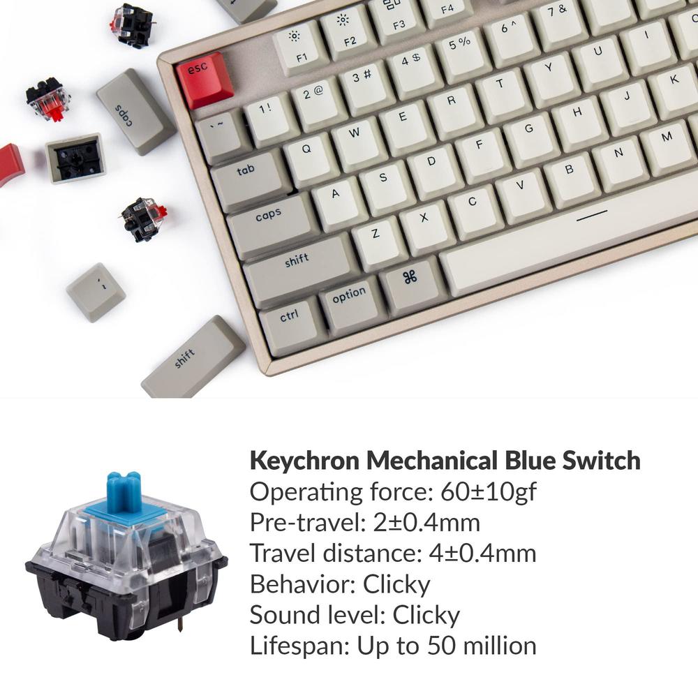 keychron k8 87 keys tenkeyless layout wireless mechanical gaming ...