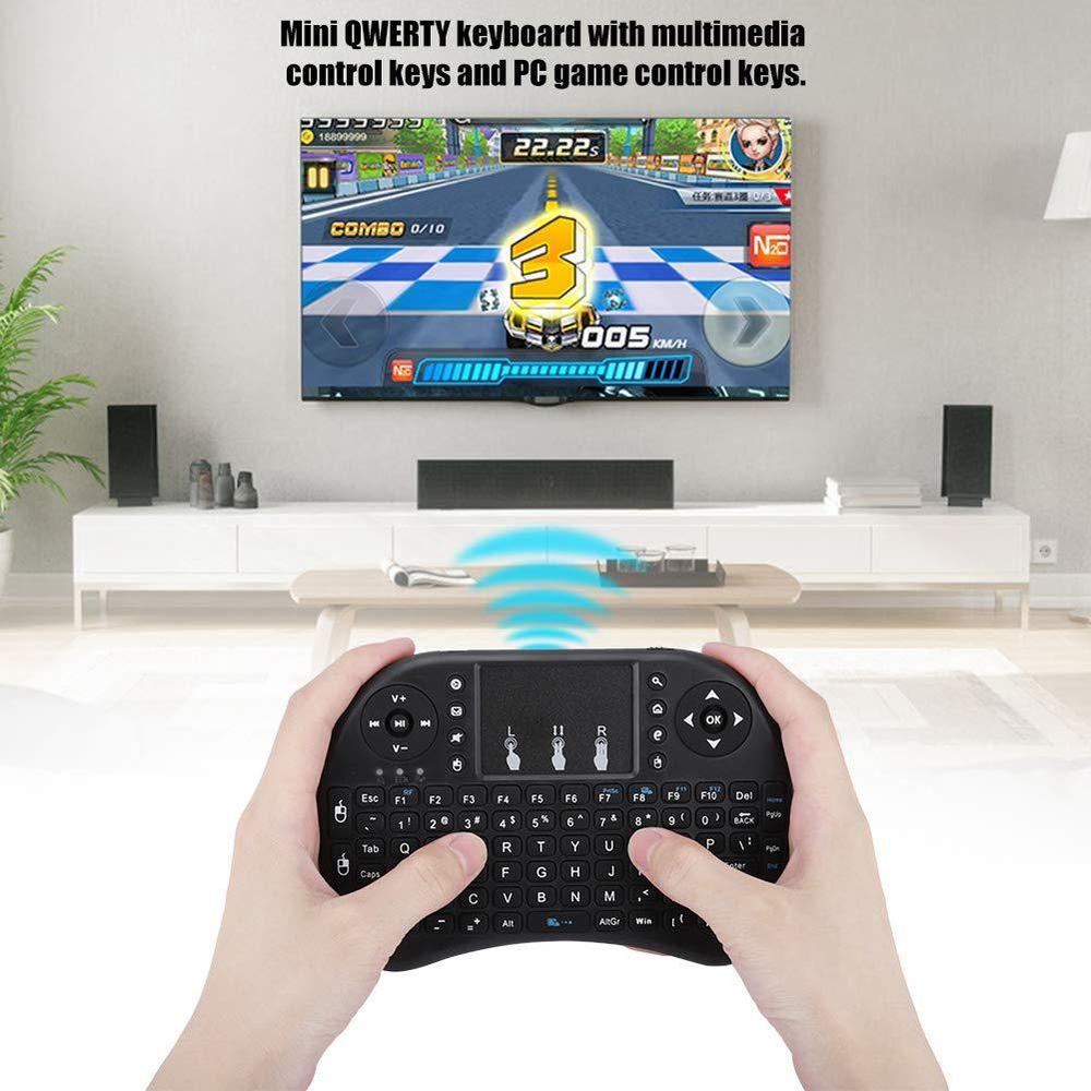 Fosa usb mini wireless touch keyboard, portable multifunction wireless keyboard with touchpad fit for home multimedia compatible w