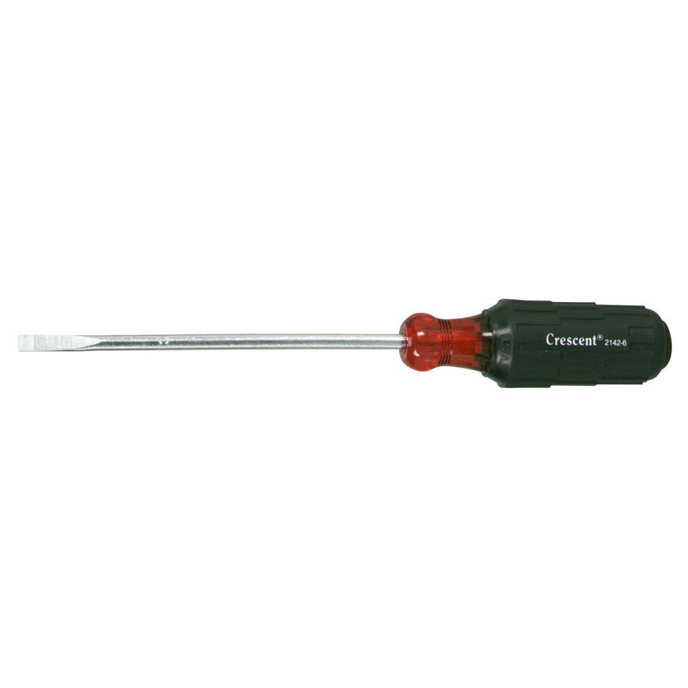 crescent 21426 1/4-inch by 6-inch slotted electrician round screwdriver