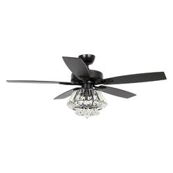 parrot uncle ceiling fans with lights and remote 52 inch modern black ceiling fan with light for bedroom crystal chandelier f