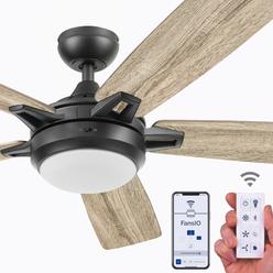 prominence home 51649-01 lorelai smart ceiling fan with light and remote, 52, bronze
