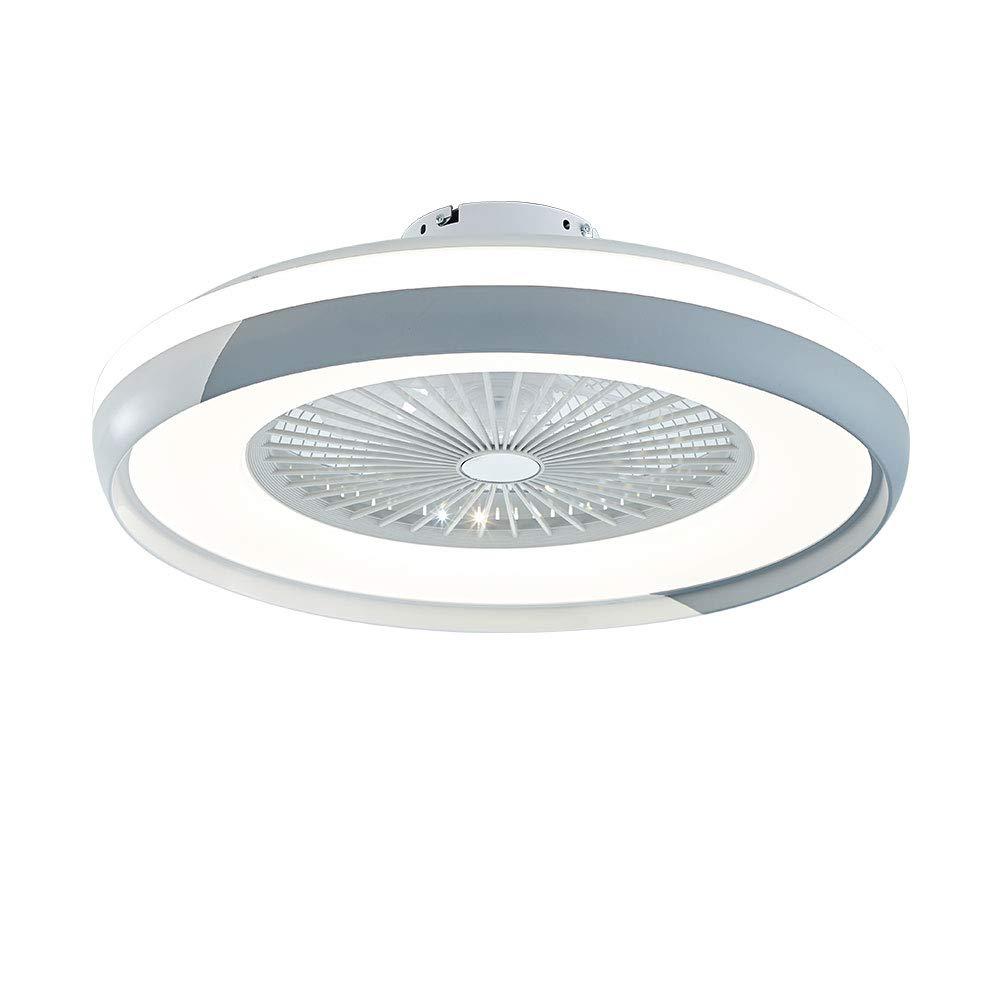 tfcfl 23" enclosed ceiling fan light, acrylic and metal 3 color changing invisible ceiling led lamp fan flush mount ceiling l