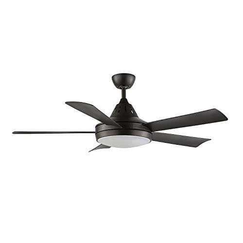 wingbo 52 modern ceiling fan with lights and remote control, 3-color ceiling fan old bronze, 5 reversible blades, indoor dimm