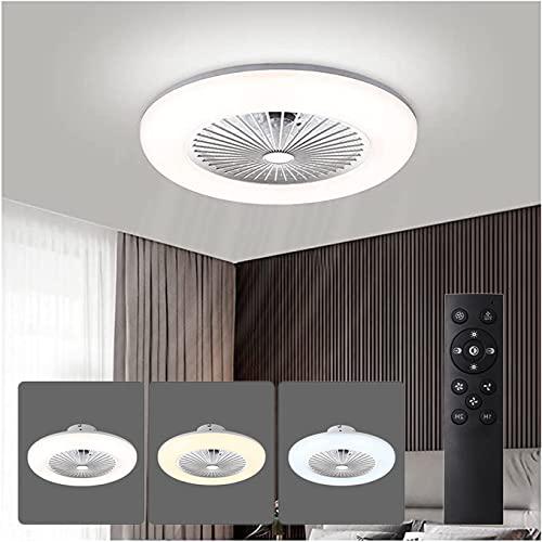 lhlyclx 22'' low profile ceiling fans with lights flush mount, dimmable led ceiling fan remote control, 3-color 3-level wind 