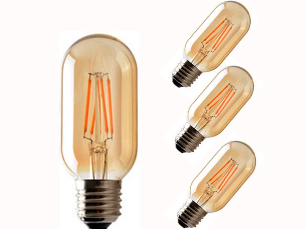 K JINGKELAI t45 vintage edison led bulbs led t45 filament bulb t14/t45 led tubular light bulb dimmable 4w (40w equivalent) 2300k warm whi
