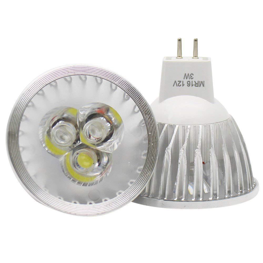 K JINGKELAI mr16 led light bulbs 3w mr16 base led 12v 3w(20w halogen bulb equivalent) cool white led bulb spotlight bulbs for landscape r
