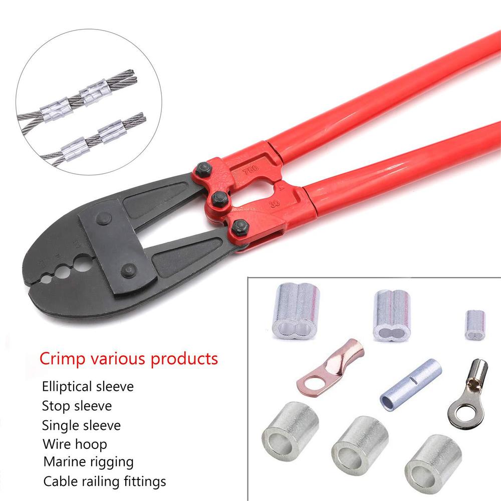 xkmt- 30" hand swager swaging crimping tool for wire rope cable swage 5 ...