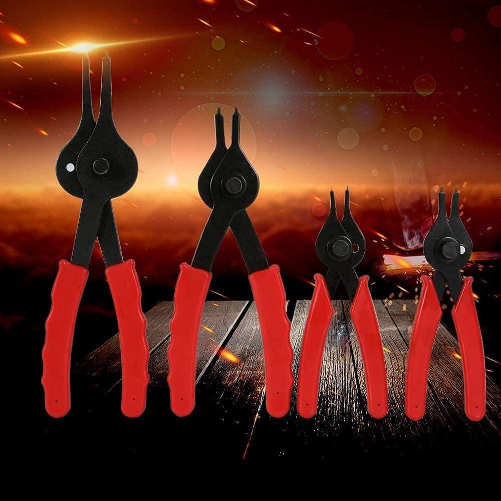 GOTOTOP snap ring pliers set, 11pcs heavy duty circlip plier snap ring plier external internal kit retaining snap ring and circlip re