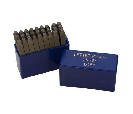 Euro Tool letter punch set, 27 piece set, 1.5mm | pun-105.85