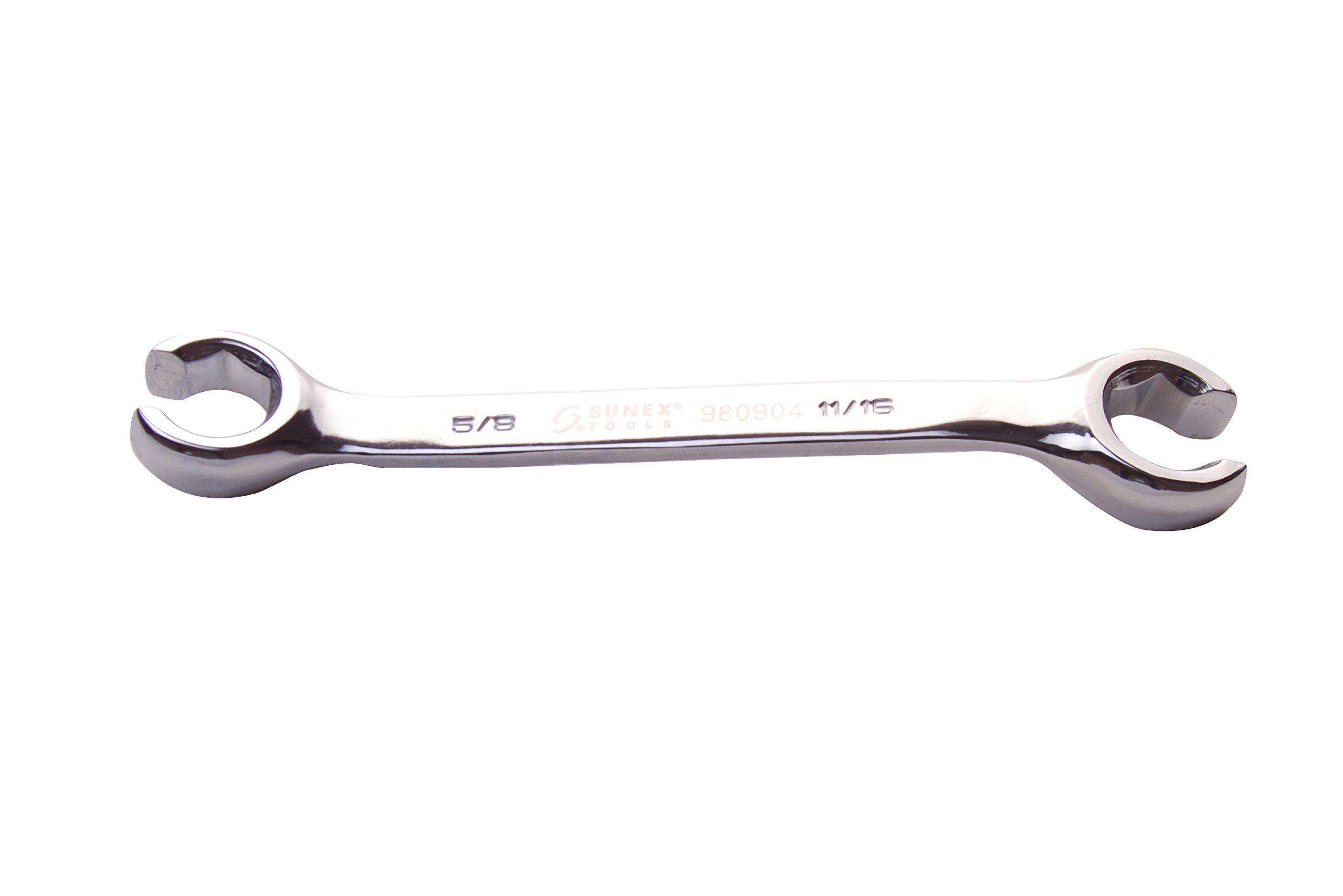 SUNEX TOOLS sunex 980904 5/8" by 11/16" fully polished flare nut wrench