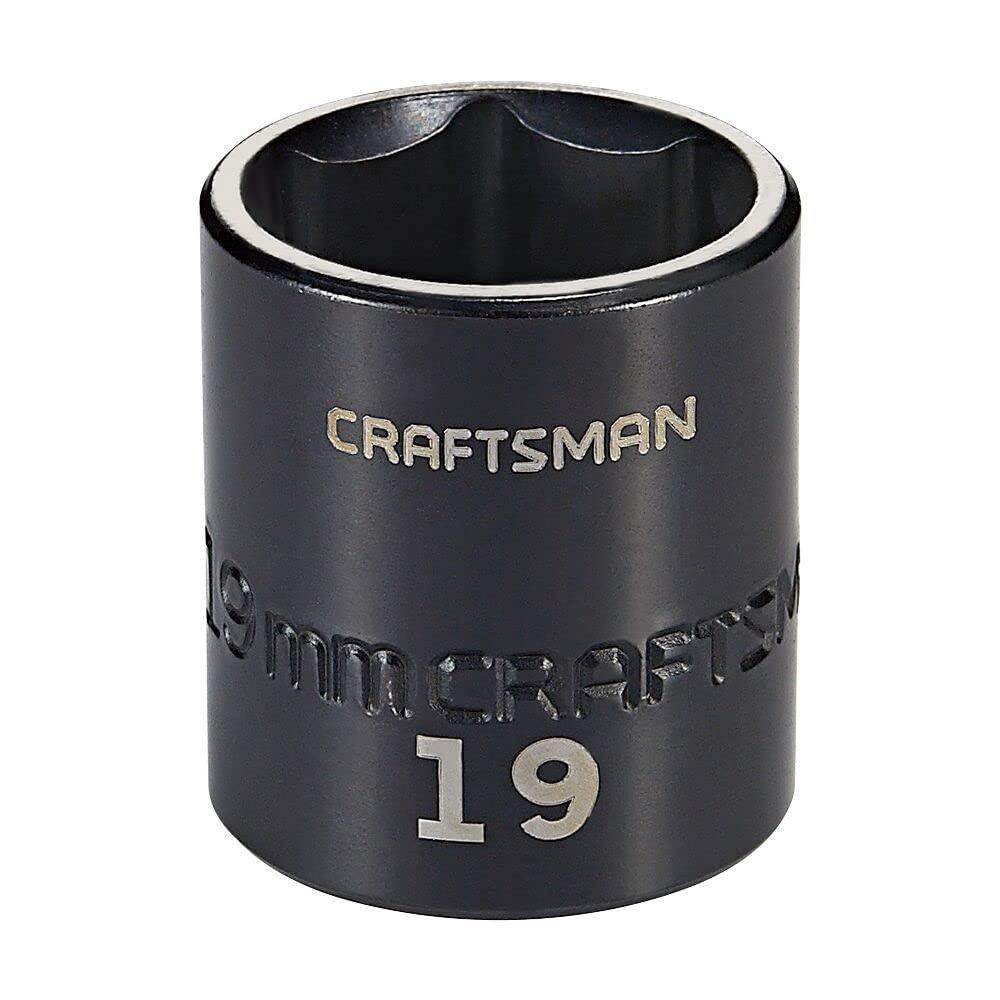 craftsman impact socket, shallow, metric, 3/8 in. drive, 19mm (cmmt15847)
