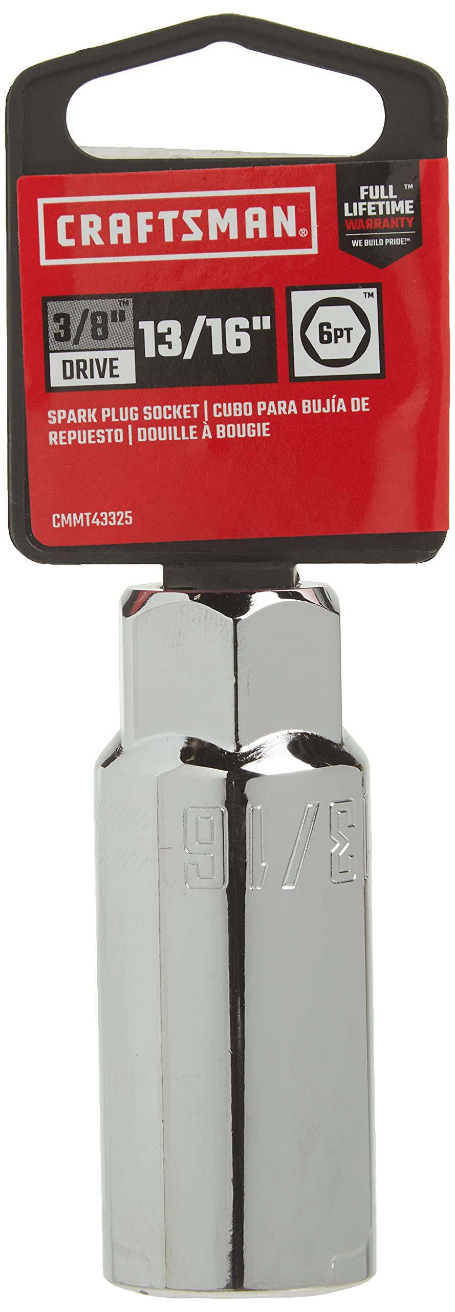 craftsman 13/16" spark plug socket, 3/8-inch drive (cmmt43325)